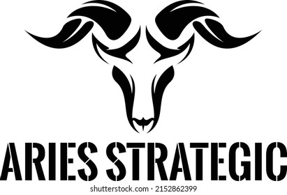 A Custom Made Logo With Aries Sign