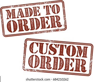 Custom Made To Order Product Stamps