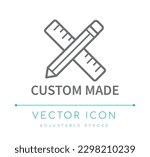 Custom Made Product Vector Line Icon