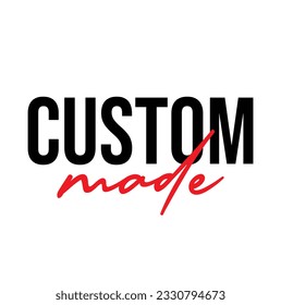 Custom Made Typeface Typography Text Phrase On white Background