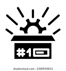 vector de icono de glifo de ingeniero de fabricación personalizado. signo de ingeniero de fabricación personalizado. ilustración de símbolo aislado