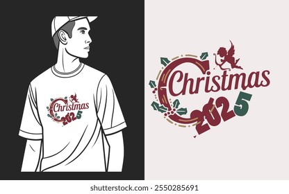 custom Merry CHRISTMAS 2025 T-SHIRT design 