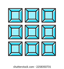 custom mirror color icon vector. custom mirror sign. isolated symbol illustration