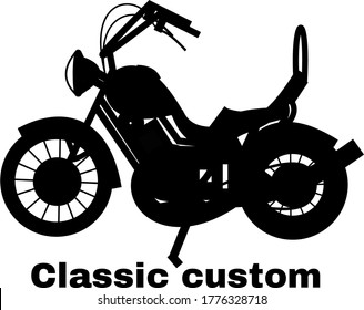 Custom modified motorcycle icon design