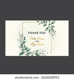 Custom monogram wedding card with the couple’s initials artistically designed on the front.