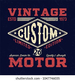 Custom Motor Tee Design Print Stock Vector (Royalty Free) 1047746035 ...