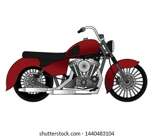 Custom Motorcycle Biker Chopper Vector Logo Engine