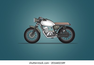 Custom motorcycle cafe racer vector illustration