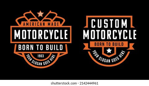 Custom motorcycle club logo and badge design