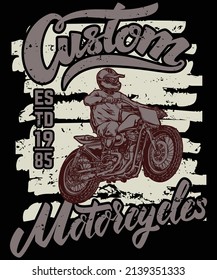 CUSTOM MOTORCYCLE T SHIRT DESIGN