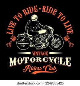 Diseño de camisas vectoriales clásicas para motocicletas personalizadas