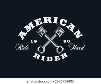Custom Motorcycles Retro typography Emblem