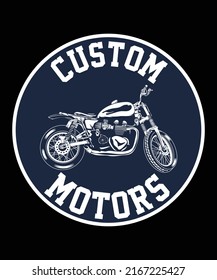 Custom Motors Vector T-Shirt Design Template