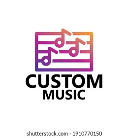 Custom Music Logo Template Design Stock Vector (Royalty Free ...