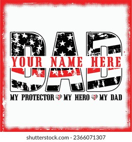 Custom Name Firefighter ,American Flag , Law Enforcement Poster Wall Art