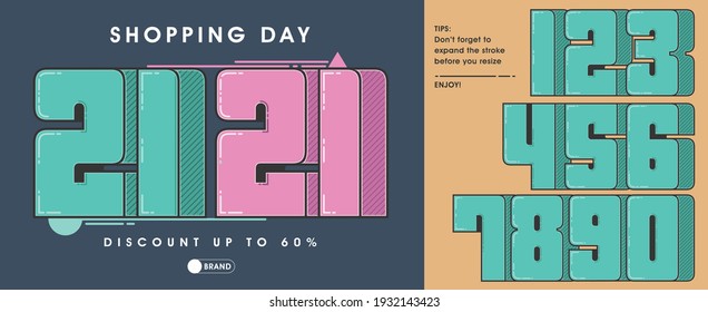 Custom Number Adjustable Color Font