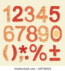 Custom numbers set and various symbols