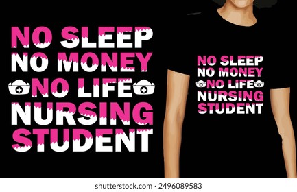 CUSTOM NURSE TYPOGRAPHY T SHIRT DESIGN