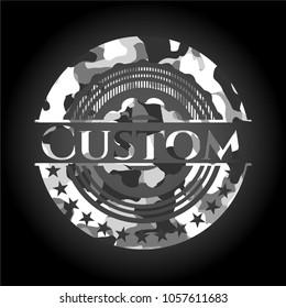 Custom on grey camouflage pattern