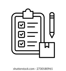 Custom Order Outline Icon Vector Illustration