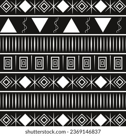 custom own made tribal ethnic pattern black background