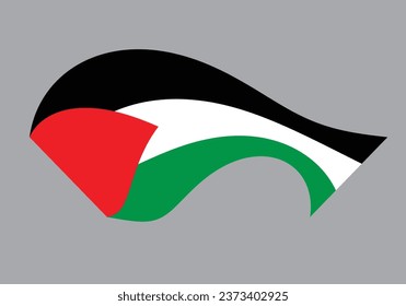 Custom palestine flag design. Palestinian flag.
