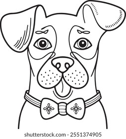 Custom Pet Dog Head Outline Drawings – Stylish Dog Breed Illustrations, Trendy Pet Art, Modern Dog Sketches, and Unique Graphic Design Elements