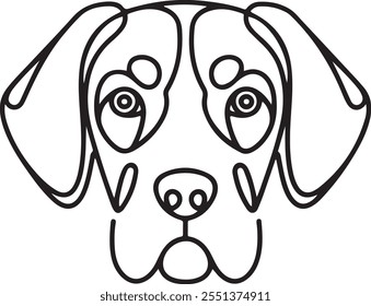 Custom Pet Dog Head Outline Drawings – Stylish Dog Breed Illustrations, Trendy Pet Art, Modern Dog Sketches, and Unique Graphic Design Elements