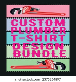 custom plumber t shirt design bundle