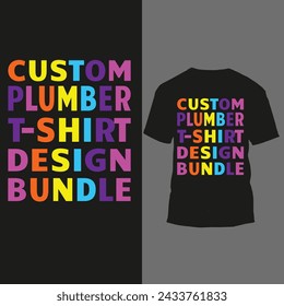 custom plumber t shirt design bundle 