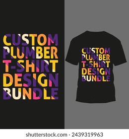 custom plumber t shirt design bundle