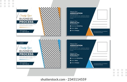 custom postcards Corporate business or marketing agency postcard template Corporate post card template design set marketing agency  business marketing Signature set, promotion, advertise, publication,