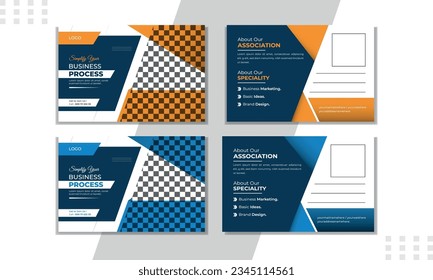 custom postcards Corporate business or marketing agency postcard template Corporate post card template design set marketing agency  business marketing Signature set, promotion, advertise, publication,