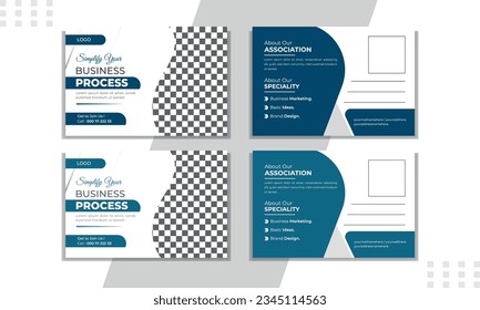 custom postcards Corporate business or marketing agency postcard template Corporate post card template design set marketing agency  business marketing Signature set, promotion, advertise, publication,