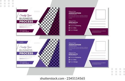 custom postcards Corporate business or marketing agency postcard template Corporate post card template design set marketing agency  business marketing Signature set, promotion, advertise, publication,