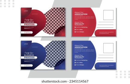 custom postcards Corporate business or marketing agency postcard template Corporate post card template design set marketing agency  business marketing Signature set, promotion, advertise, publication,