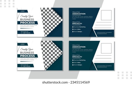 custom postcards Corporate business or marketing agency postcard template Corporate post card template design set marketing agency  business marketing Signature set, promotion, advertise, publication,