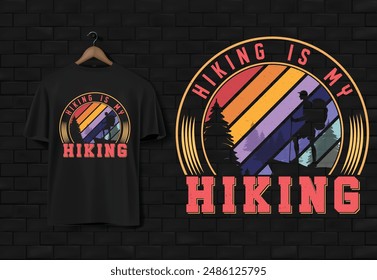 Custom printable Hiking T Shirt Design