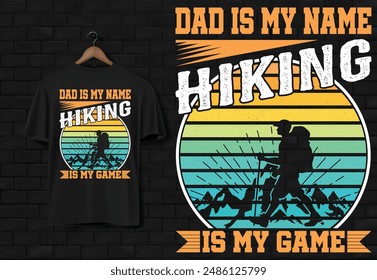 Custom printable Hiking T Shirt Design