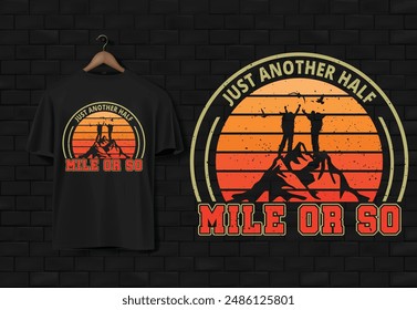 Custom printable Hiking T Shirt Design