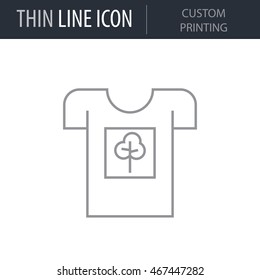 Custom Printing Outline Icon. Thin line Icon of Advertising Media