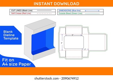 Maßgeschneiderte Produktdarstellung mit Verpackungsvorlage und 3D-Box-Design