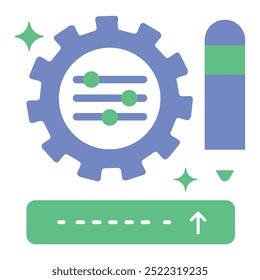 Icono de creación de Instrucción personalizada. Representación del diseño de Instrucción de IA. Manejo de entrada personalizado. Generación de Instrucción del sistema. Instrucciones personalizadas. Vector Icono editable.