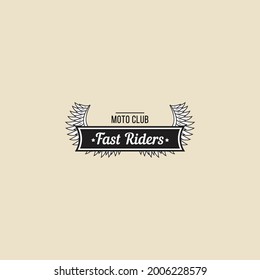 custom racing rider vintage logo vector