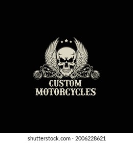 custom racing rider vintage logo vector