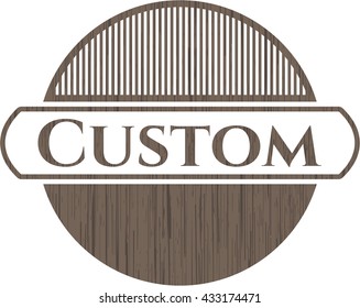 Custom realistic wooden emblem