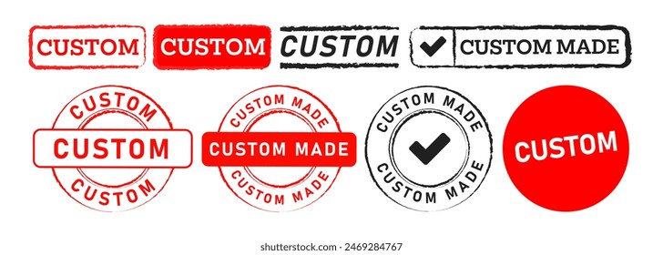 custom rectangle and circle rubber stamp sign for customize original product