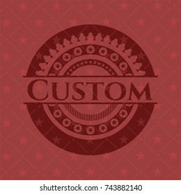 Custom red emblem