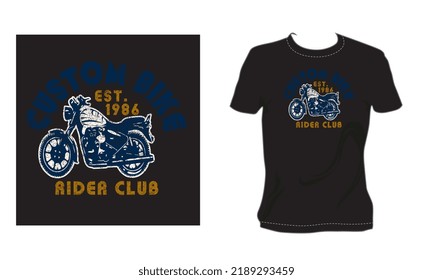 Custom Reder Club Est.1986 Vintage Brocken Vector Art T- Shirt Design