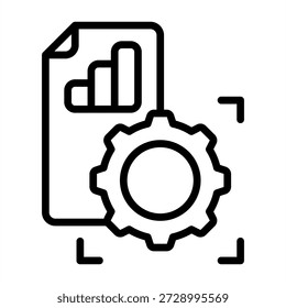 Icono de informes personalizados - Estilo de iconos de contorno negro para contabilidad y negocios